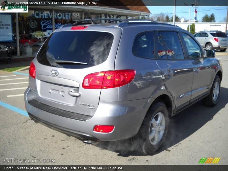 Platinum Sage / Gray 2007 Hyundai Santa Fe GLS 4WD