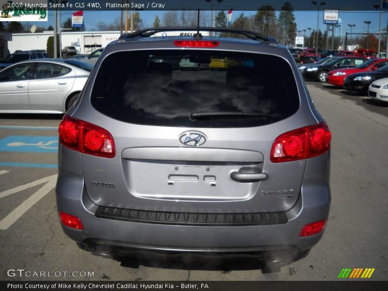 Platinum Sage / Gray 2007 Hyundai Santa Fe GLS 4WD