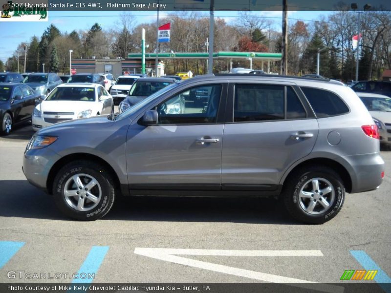 Platinum Sage / Gray 2007 Hyundai Santa Fe GLS 4WD