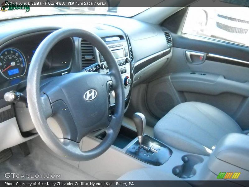 Platinum Sage / Gray 2007 Hyundai Santa Fe GLS 4WD