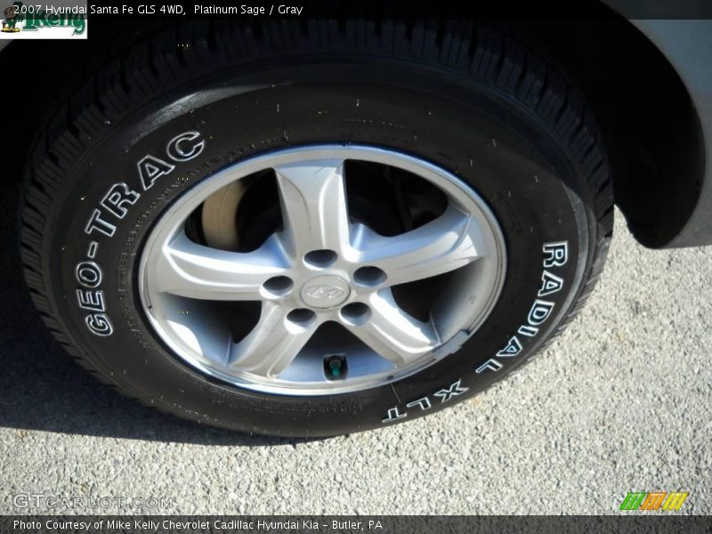 Platinum Sage / Gray 2007 Hyundai Santa Fe GLS 4WD
