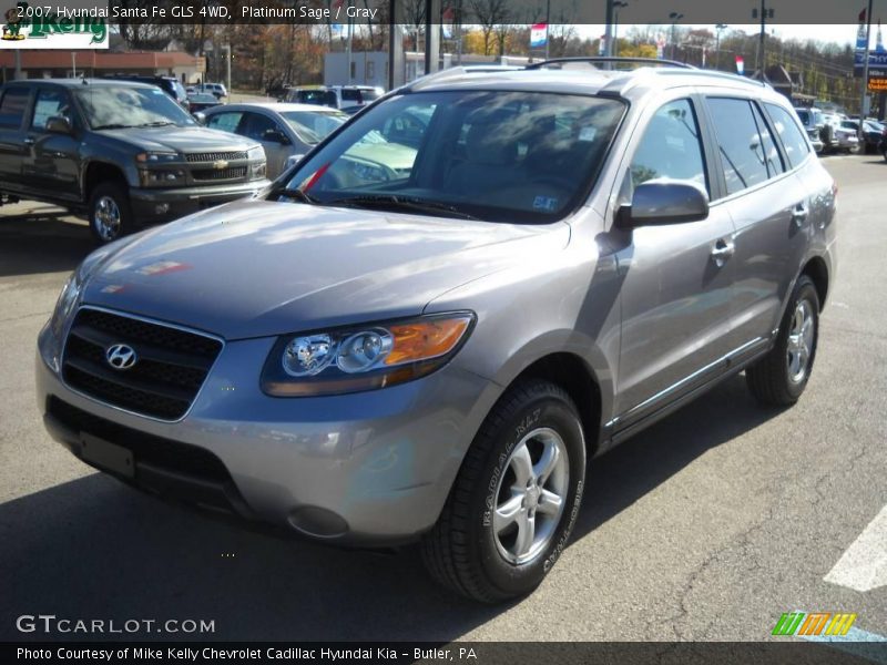 Platinum Sage / Gray 2007 Hyundai Santa Fe GLS 4WD