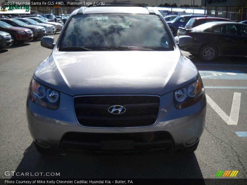 Platinum Sage / Gray 2007 Hyundai Santa Fe GLS 4WD