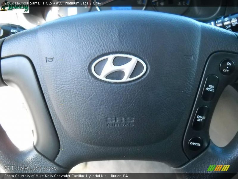 Platinum Sage / Gray 2007 Hyundai Santa Fe GLS 4WD