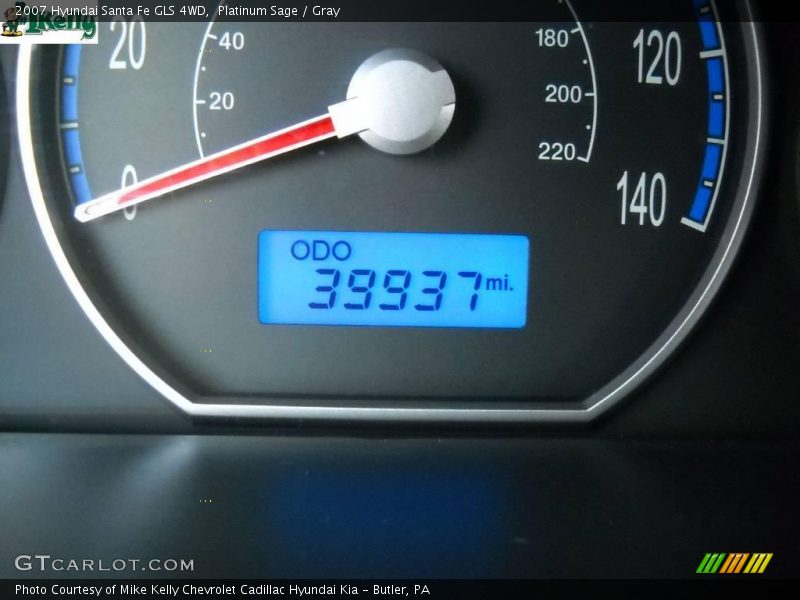 Platinum Sage / Gray 2007 Hyundai Santa Fe GLS 4WD