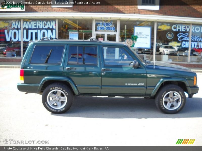 Forest Green Pearlcoat / Agate 2001 Jeep Cherokee Classic 4x4