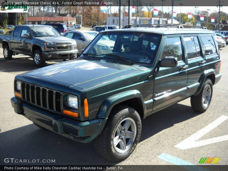 Forest Green Pearlcoat / Agate 2001 Jeep Cherokee Classic 4x4