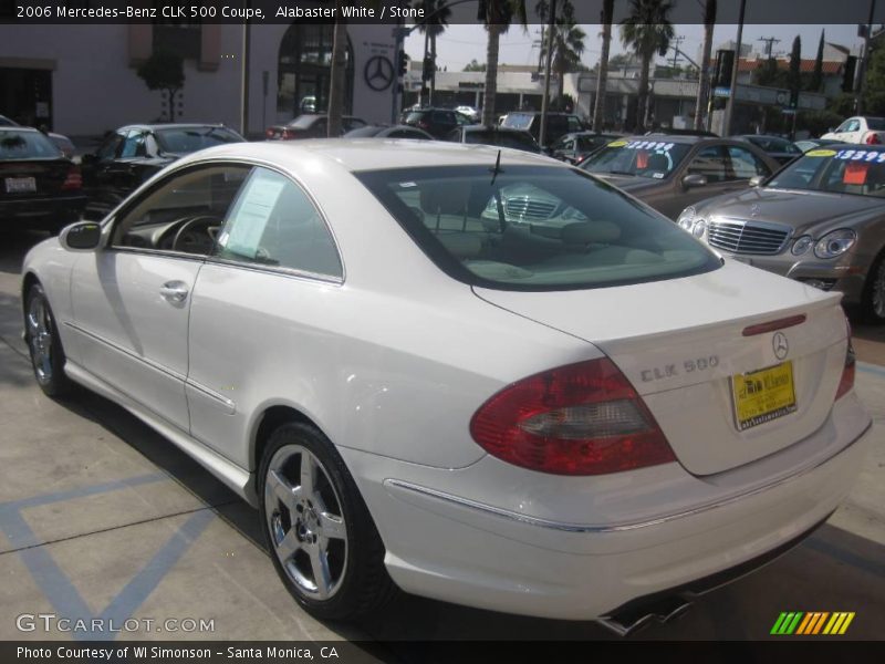 Alabaster White / Stone 2006 Mercedes-Benz CLK 500 Coupe