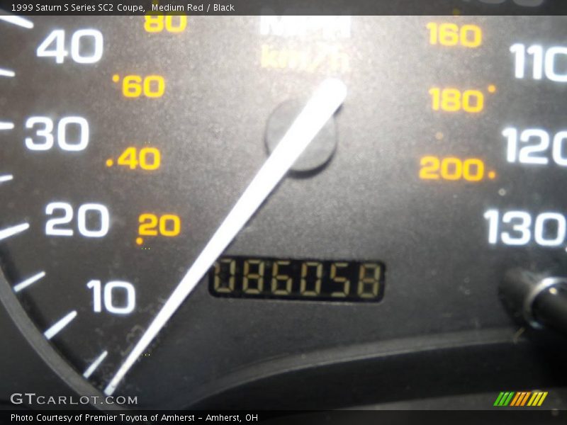 Medium Red / Black 1999 Saturn S Series SC2 Coupe