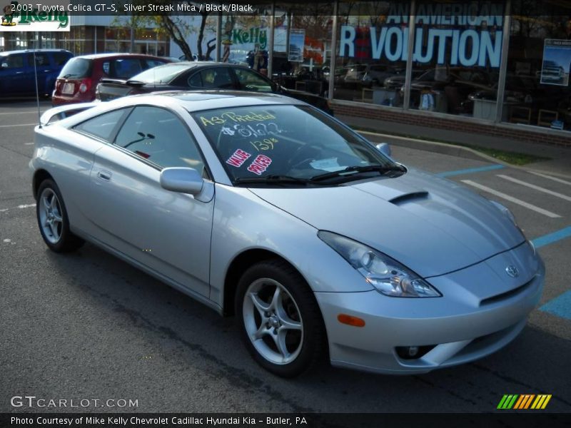 Silver Streak Mica / Black/Black 2003 Toyota Celica GT-S