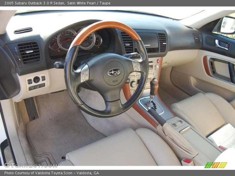 Satin White Pearl / Taupe 2005 Subaru Outback 3.0 R Sedan