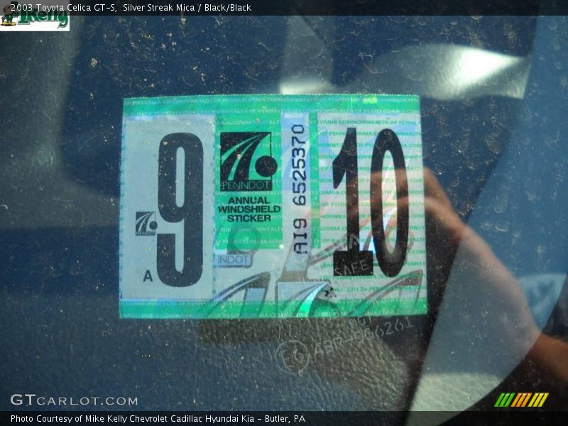 Silver Streak Mica / Black/Black 2003 Toyota Celica GT-S