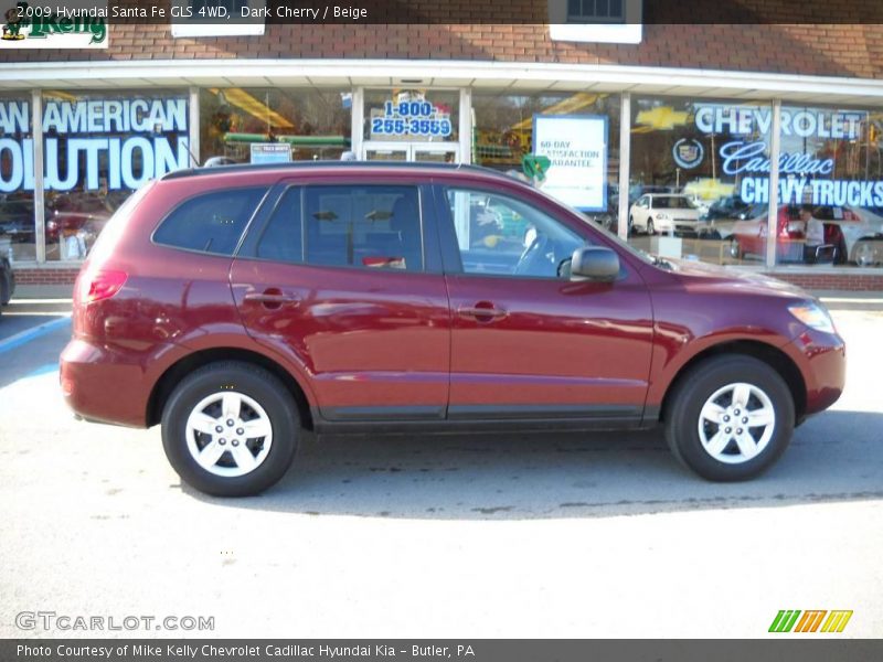 Dark Cherry / Beige 2009 Hyundai Santa Fe GLS 4WD
