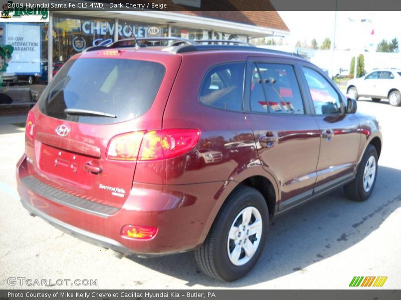 Dark Cherry / Beige 2009 Hyundai Santa Fe GLS 4WD
