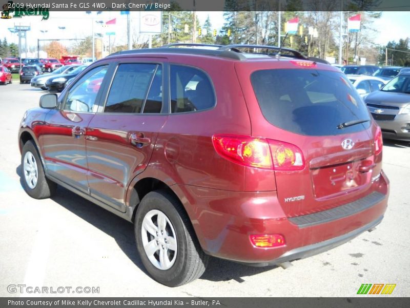 Dark Cherry / Beige 2009 Hyundai Santa Fe GLS 4WD