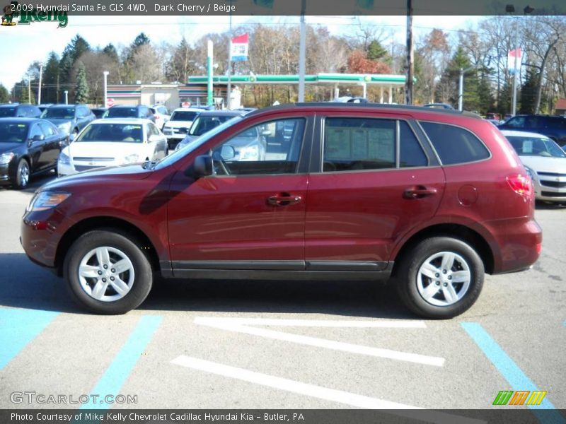Dark Cherry / Beige 2009 Hyundai Santa Fe GLS 4WD