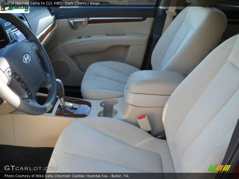 Dark Cherry / Beige 2009 Hyundai Santa Fe GLS 4WD