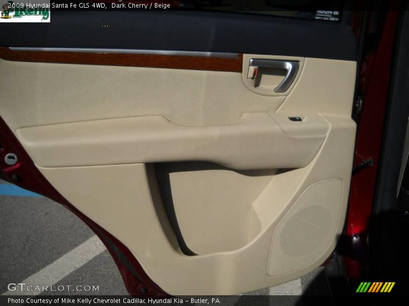 Dark Cherry / Beige 2009 Hyundai Santa Fe GLS 4WD