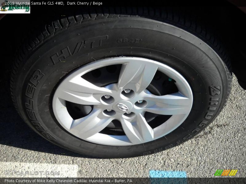 Dark Cherry / Beige 2009 Hyundai Santa Fe GLS 4WD