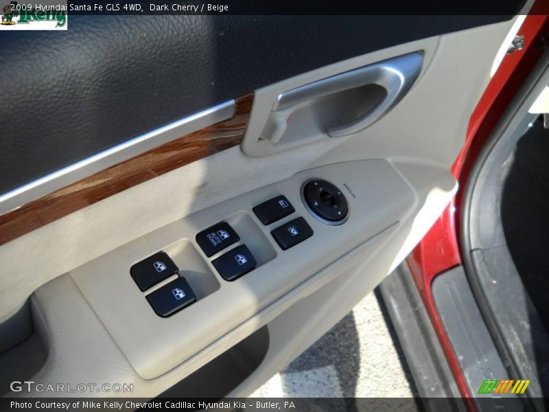 Dark Cherry / Beige 2009 Hyundai Santa Fe GLS 4WD