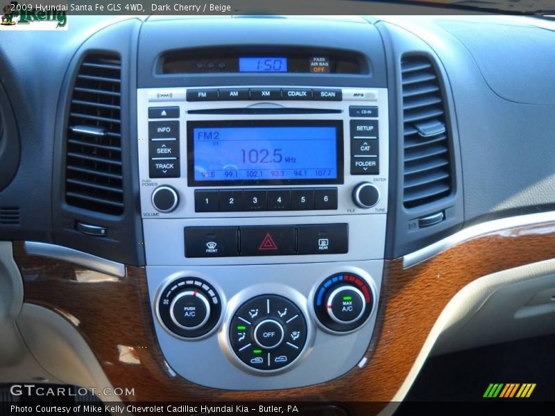 Dark Cherry / Beige 2009 Hyundai Santa Fe GLS 4WD