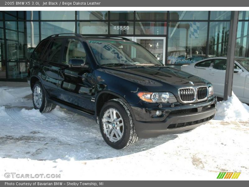 Jet Black / Beige Dakota Leather 2005 BMW X5 3.0i