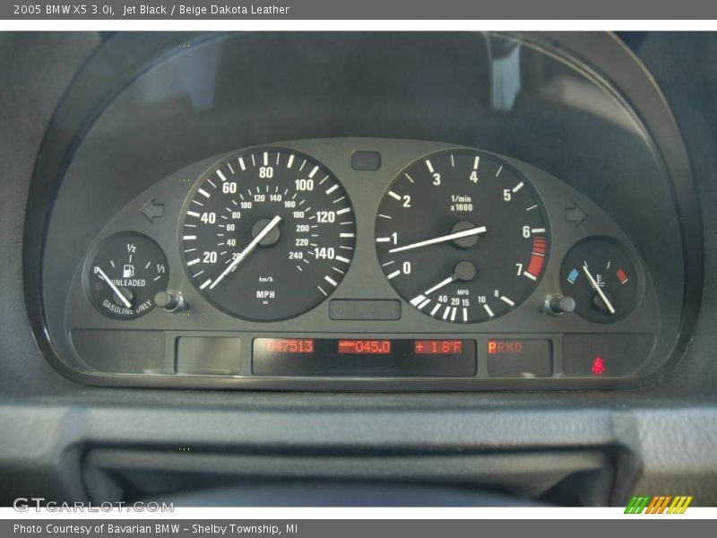 Jet Black / Beige Dakota Leather 2005 BMW X5 3.0i