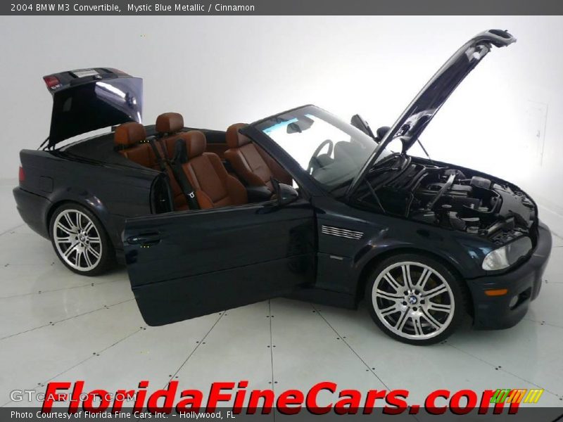 Mystic Blue Metallic / Cinnamon 2004 BMW M3 Convertible