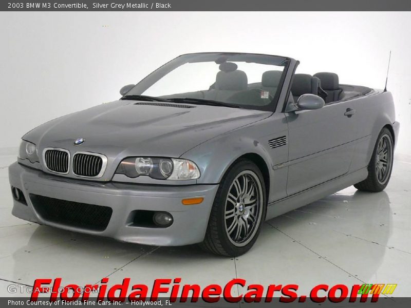 Silver Grey Metallic / Black 2003 BMW M3 Convertible
