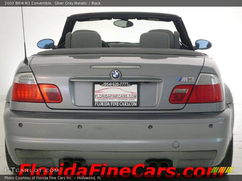 Silver Grey Metallic / Black 2003 BMW M3 Convertible