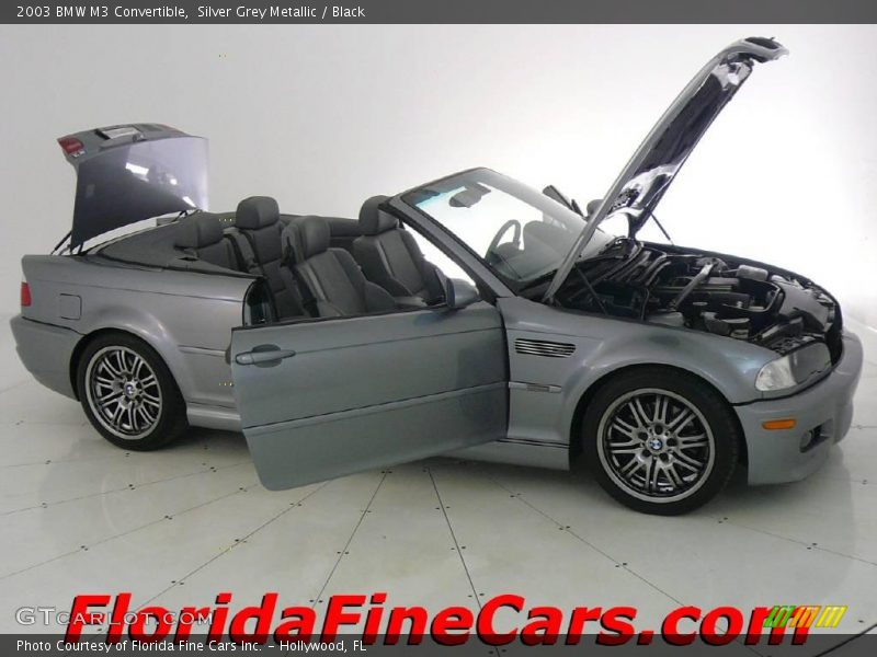 Silver Grey Metallic / Black 2003 BMW M3 Convertible