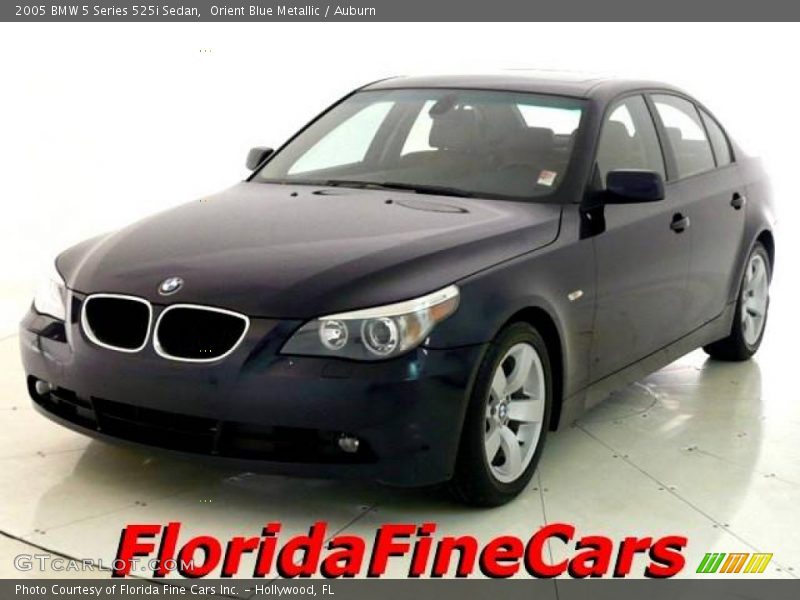 Orient Blue Metallic / Auburn 2005 BMW 5 Series 525i Sedan