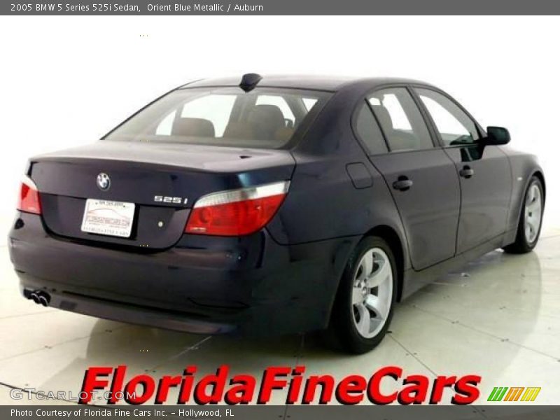 Orient Blue Metallic / Auburn 2005 BMW 5 Series 525i Sedan