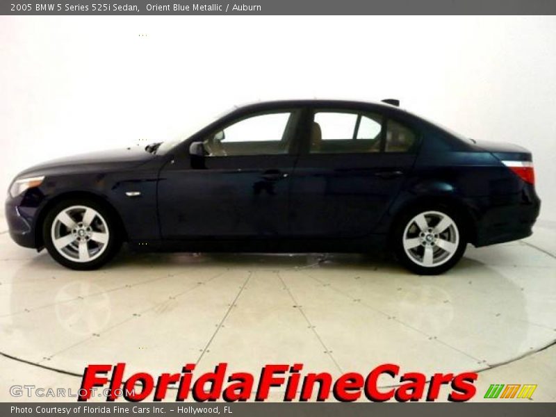 Orient Blue Metallic / Auburn 2005 BMW 5 Series 525i Sedan