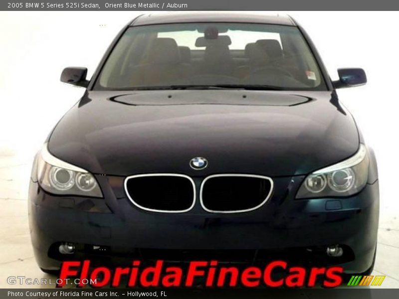 Orient Blue Metallic / Auburn 2005 BMW 5 Series 525i Sedan