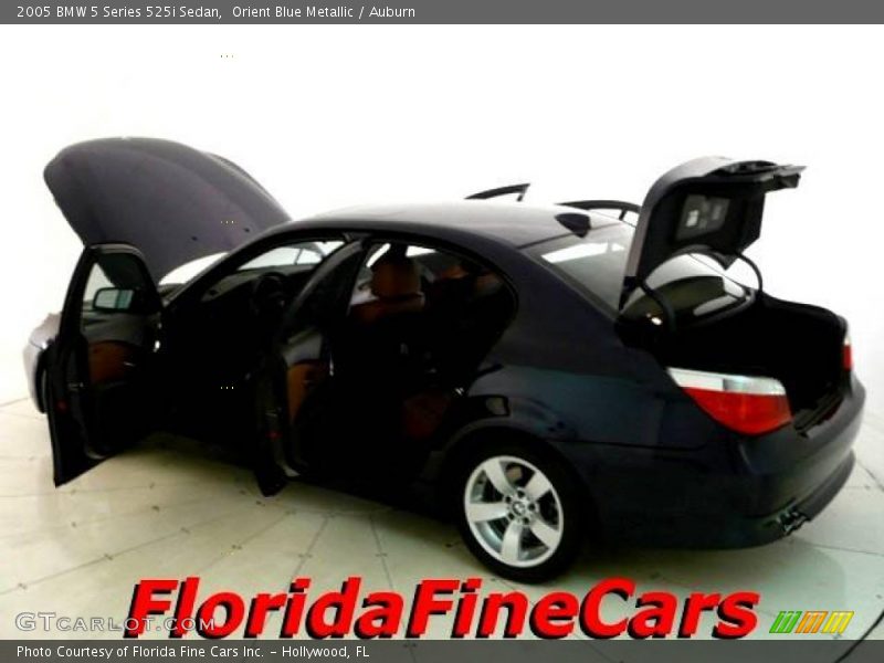 Orient Blue Metallic / Auburn 2005 BMW 5 Series 525i Sedan