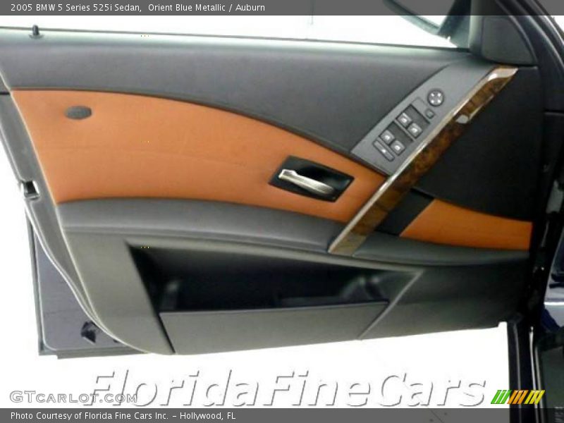 Orient Blue Metallic / Auburn 2005 BMW 5 Series 525i Sedan