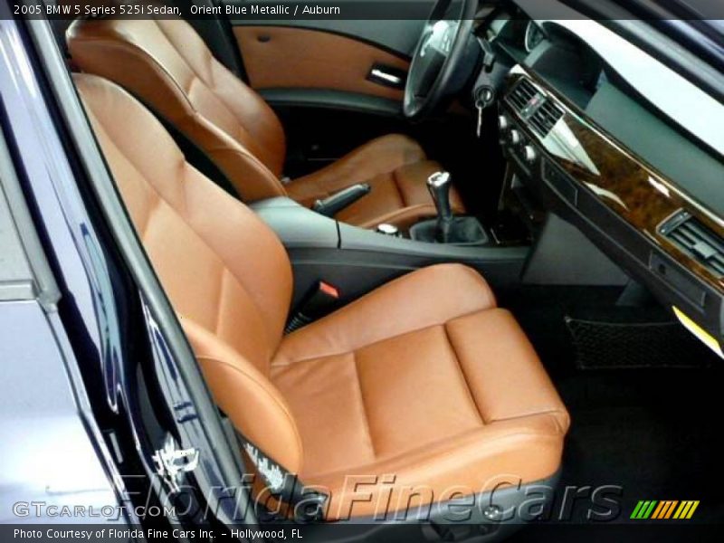 Orient Blue Metallic / Auburn 2005 BMW 5 Series 525i Sedan
