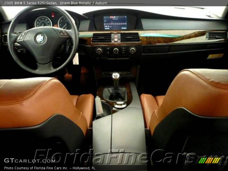 Orient Blue Metallic / Auburn 2005 BMW 5 Series 525i Sedan