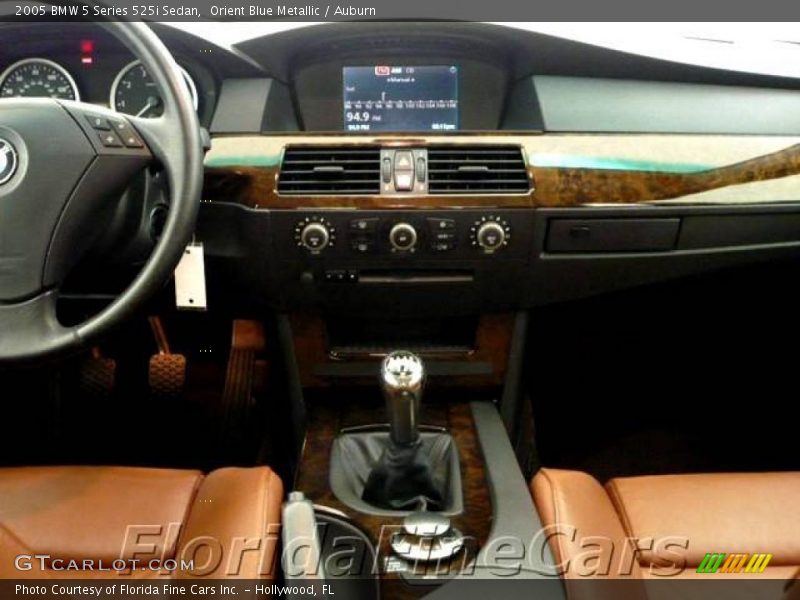 Orient Blue Metallic / Auburn 2005 BMW 5 Series 525i Sedan