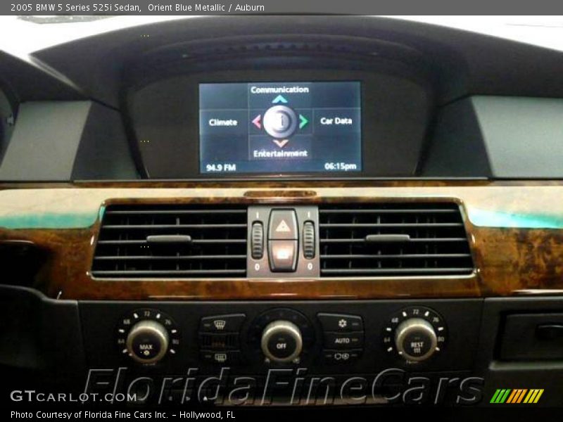 Orient Blue Metallic / Auburn 2005 BMW 5 Series 525i Sedan