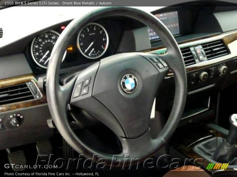 Orient Blue Metallic / Auburn 2005 BMW 5 Series 525i Sedan