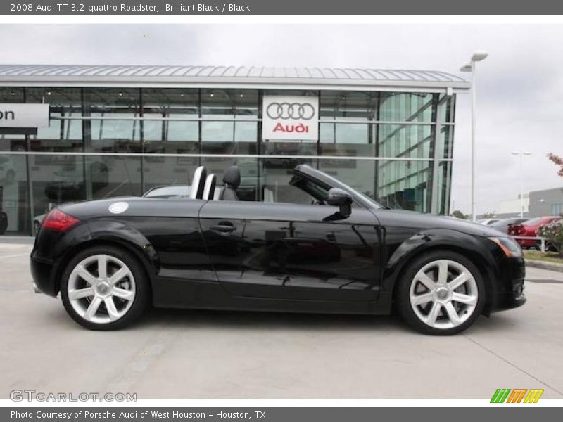 Brilliant Black / Black 2008 Audi TT 3.2 quattro Roadster