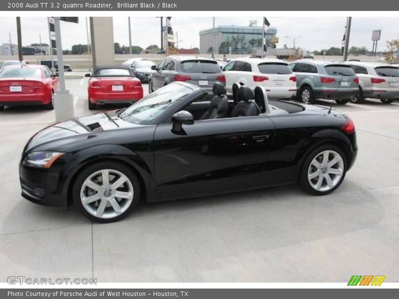 Brilliant Black / Black 2008 Audi TT 3.2 quattro Roadster