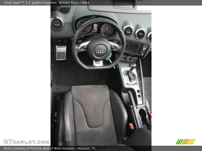 Brilliant Black / Black 2008 Audi TT 3.2 quattro Roadster