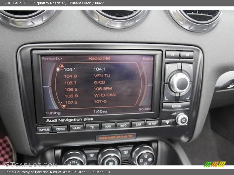 Brilliant Black / Black 2008 Audi TT 3.2 quattro Roadster
