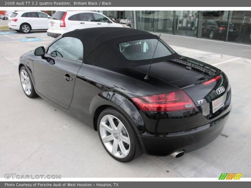Brilliant Black / Black 2008 Audi TT 3.2 quattro Roadster