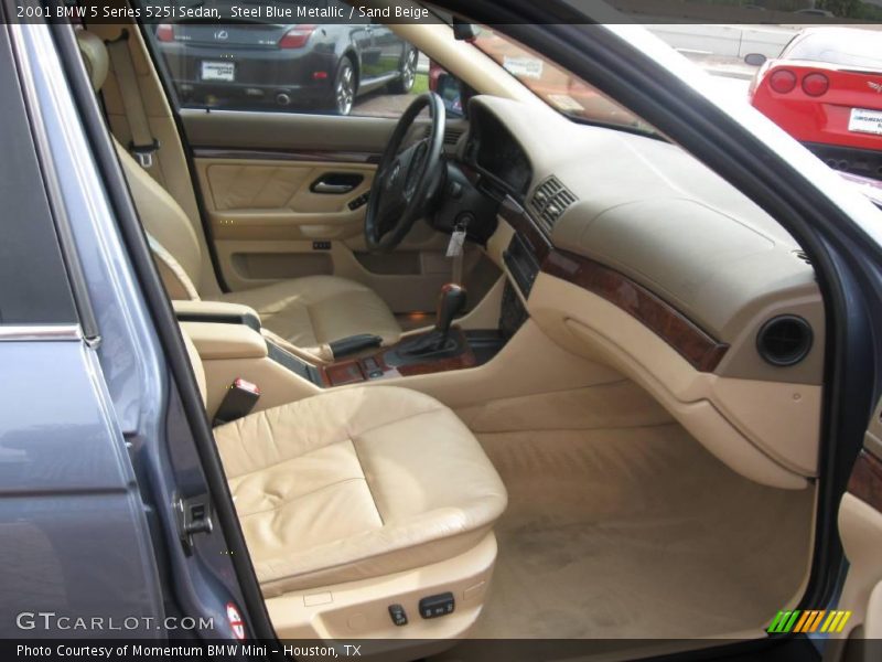 Steel Blue Metallic / Sand Beige 2001 BMW 5 Series 525i Sedan