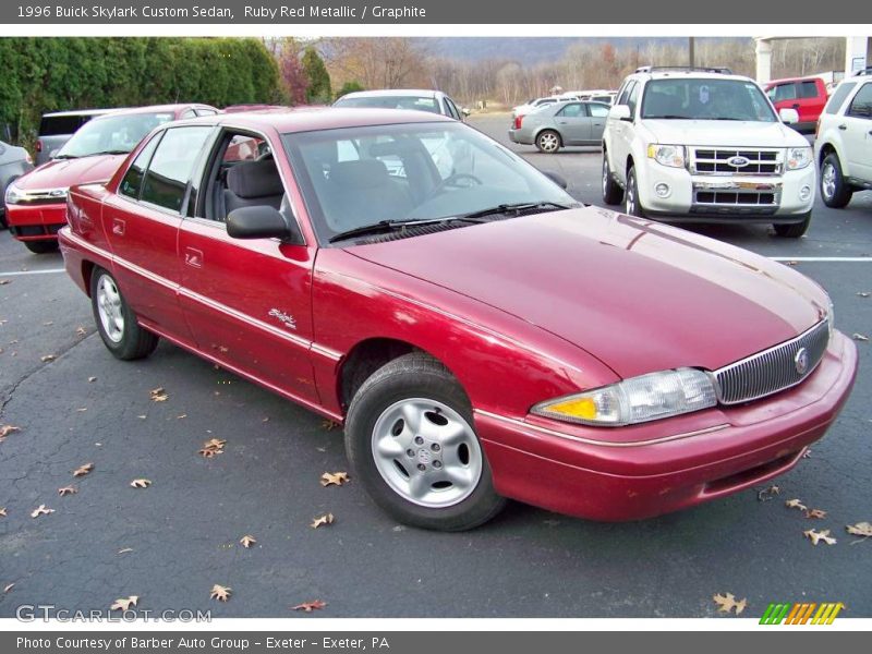 Ruby Red Metallic / Graphite 1996 Buick Skylark Custom Sedan