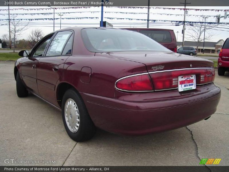 Bordeaux Red Pearl / Medium Gray 2000 Buick Century Custom